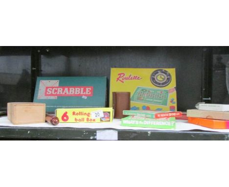 A shelf of games