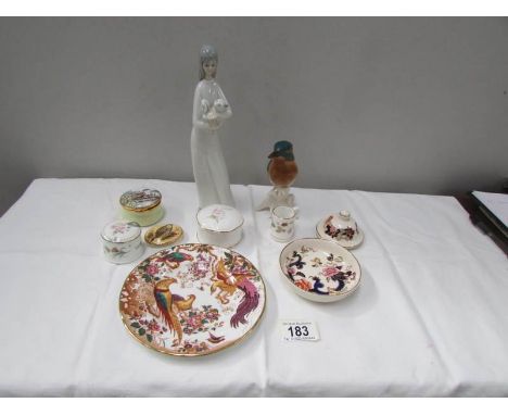A mixed lot including Spanish lady, trinket pots etc