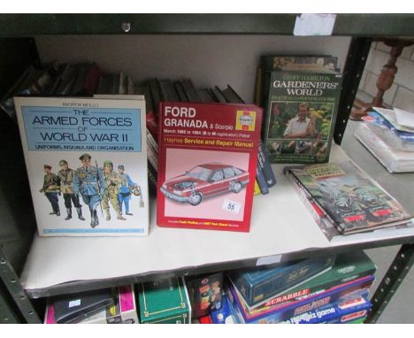 A shelf of motoring and other books