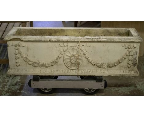 GARDEN TROUGH/PLANTER, 121cm W x 36cm D x 54cm H. 