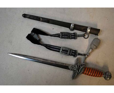 A 2nd pattern Luftwaffe Officer's Dress Dagger by WKC Soligen with original hangers and dagger knot