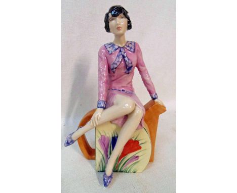 Kevin Francis Ceramics, Young Clarice Cliff, artist proof pottery figure designed by John Michael depicting Clarice Cliff in 