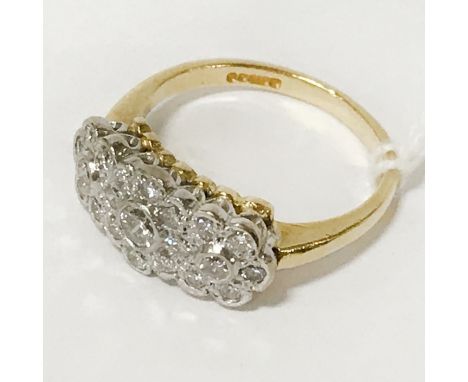 18CT GOLD DIAMOND RING - SIZE K