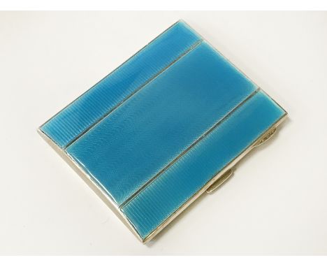 ENAMEL LIGHT BLUE SILVER COMPACT - 8CMS X 7CMS