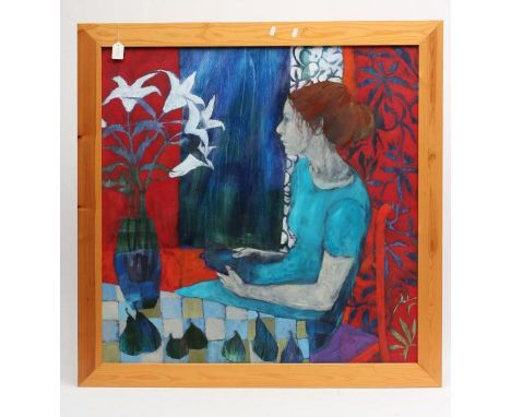 FIONA STARR (b.1960), "Rainy Day Distracted", acrylic on canvas, signed, inscribed and dated 2010, with Walker Gallery Harrog