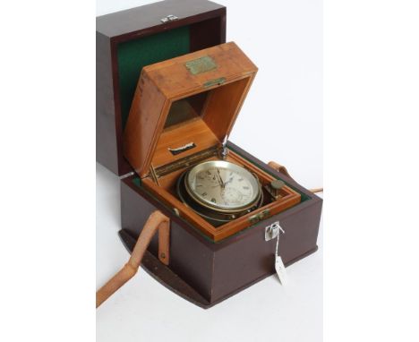 A MARINE TWO DAY CHRONOMETER signed Thomas Mercer 21921, the 3 3/4" silvered dial with Roman numerals, subsidiary state of wi