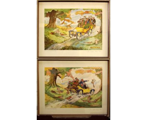 Christopher Hope (British, 20thC); four humerous hunting prints, signed, comprising; Going to the Shoot, The Shoot Lunch, The