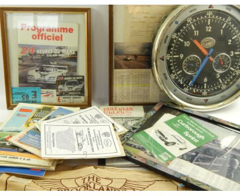 Motor Sport Interest. Including a selection of programmes from vintage race meetings of the 1980's, together with hill climbs