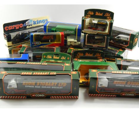 A quantity of Corgi and Matchbox die cast vehicles, boxed, including Eddie Stobart lorries, trucks and other vehicles, Corgi 