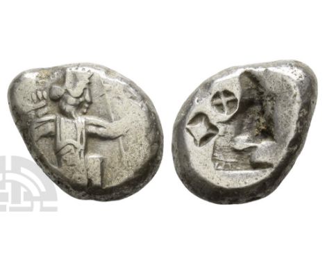 Persia. Achaemenid Empire, Time of Darius II to Artaxerxes II AR Siglos.. Circa 420-375 BC. Lydo-Milesian standard. Sardes mi