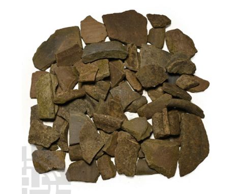 3rd-4th century A.D. Including fragments of bowl rim, sidewall and other elements.  3.33 kg total, 3.6- [67, No Reserve] Foun