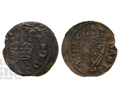 Great Britain. Stuart, Charles I AE Farthing.. 1625-1649. Tower (London) mint; uncertain i.m. Struck 1625-1634. CARO : D : G 
