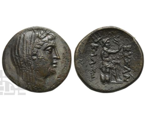 Thrace, Byzantion in alliance with Kalchedon AE 26mm.. 300-200 BC. Veiled and wreathed head of Demeter to right / ΒΥZΑN ΚΑΛΧΑ