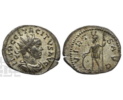 Tacitus BI Antoninianus.. AD 275-276. Lugdunum mint; struck AD 275. IMP C CL TACITVS AVG, radiate, draped and cuirassed bust 
