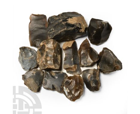 Neolithic Period, 6th-4th millennium B.P. With faceted surfaces from which the blades have been struck.  406 grams total, 32-