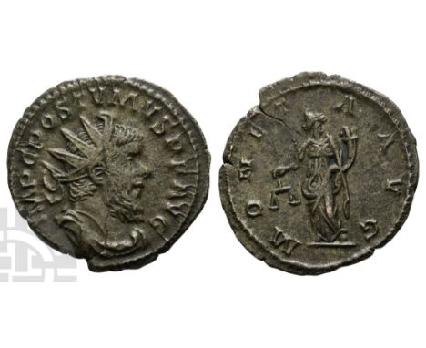 Postumus, Romano-Gallic Emperor BI Antoninianus.. AD 260-269. Treveri mint, struck AD 262-263. IMP C POSTVMVS P F AVG, radiat