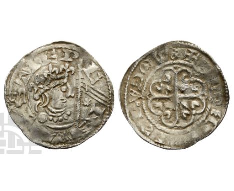 England. Norman, Stephen AR Penny.. 1135-1154. York mint. Local and irregular issues of the Civil War. 'Ornamental' Group, Fl
