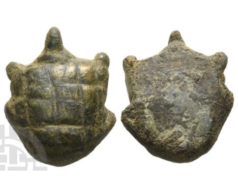 Judaea, Tortoise AE Weight of 1 Shekel.. Iron Age II (1200-586 BC). Land tortoise with segmented shell. Cf. Hendin, Ancient S