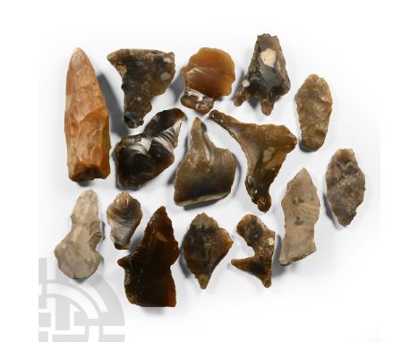 Neolithic Period, 6th-4th millennium B.P. Including barbed-and-tanged arrowheads, burins, leaf-shaped blades and other items.