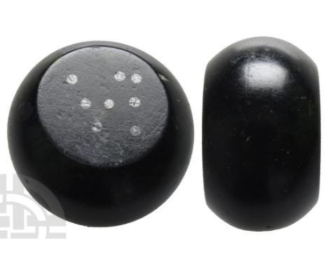 Roman Truncated Spheroid Basalt Weight of 6 Scripula.. Circa 1st century BC-1st century AD. Roman basalt weight in the shape 