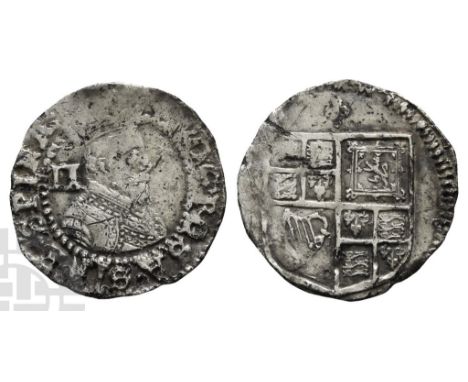 England. Stuart, James I AR Halfgroat.. 1603-1625. Tower (London) mint; i.m: lis. Struck 1603-1604. First coinage. I: D : G :
