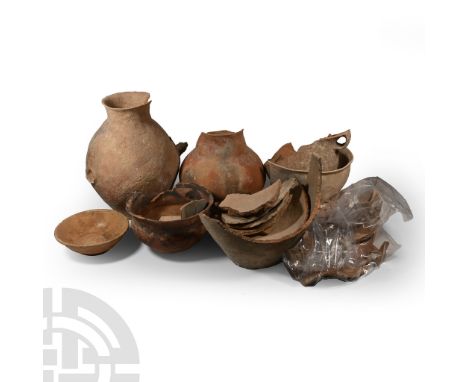 3rd-1st millennium B.C. and later. Including globular jars, bowls, vases, a polychrome glazed base and other items. Cf. Amira