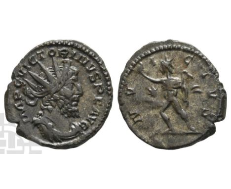 Victorinus, Romano-Gallic Emperor BI Antoninianus.. AD 269-271. Treveri mint; struck AD 270-271. IMP C VICTORINVS P F AVG, ra