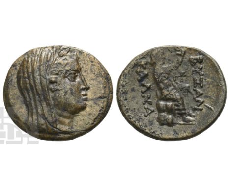 Thrace, Byzantion in alliance with Kalchedon AE 26mm.. 300-200 BC. Veiled and wreathed head of Demeter to right / ΒΥZΑN ΚΑΛΧΑ