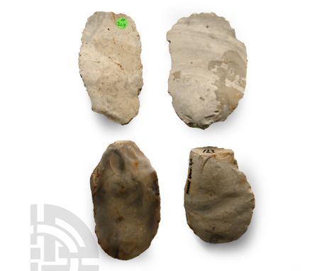 Neolithic Period, 6th-4th millennium B.P. Mainly lentoid-section edged tools, one with inked legend 'Middle Brow B/R' '123'. 