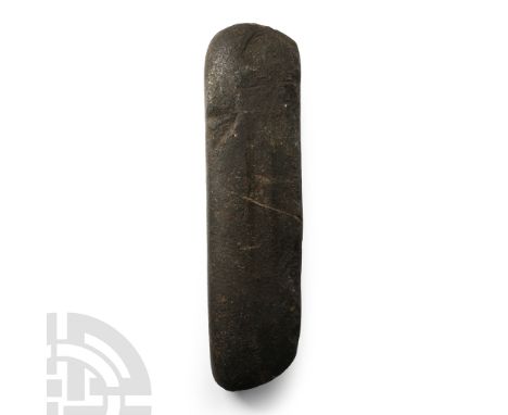 Neolithic Period, 6th-4th millennium B.P. Rectangular-section bar with rounded sides due to edge-polishing; inked legend 'A24