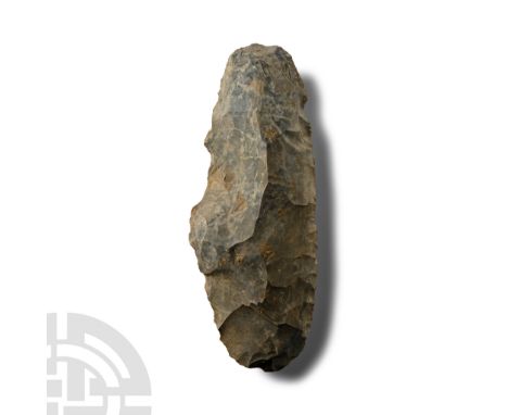 Neolithic Period, circa 6000 B.P. Lozengiform in section with rounded butt and broad cutting edge; marked 'SP V' for findspot