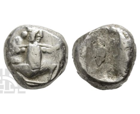 Persia. Achaemenid Empire, Time of Darius II to Artaxerxes II AR Siglos.. Circa 420-375 BC. Lydo-Milesian standard. Sardes mi