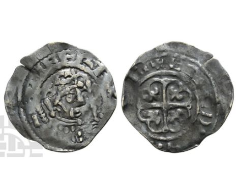 England. Norman, Stephen AR Penny.. 1135-1154. Warwick mint; Eadræd, moneyer. Struck circa 1136-1145. Cross moline (Watford) 