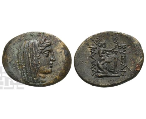 Thrace, Byzantion in alliance with Kalchedon AE 28mm.. 300-200 BC. Veiled and wreathed head of Demeter to right / ΒΥZΑN ΚΑΛΧΑ