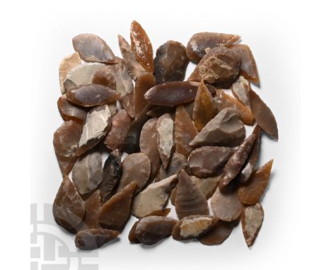 Neolithic Period, circa 6th-4th millennium B.P. Comprising mostly bifacial and uniface leaf-shaped and piriform flint and che