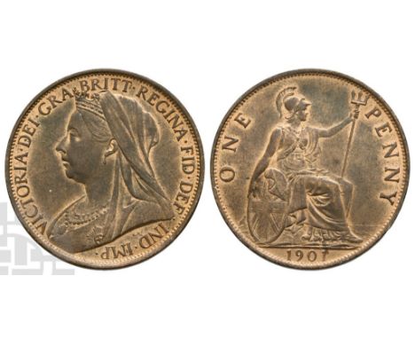 Great Britain. Hanover, Victoria AE Penny.. 1837-1901. London mint. Dated 1901. Old Head type. Designs by Sir Thomas Brock an