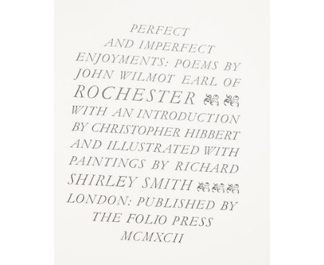 ° ° Wilmot, John (Earl of Rochester) - Perfect and Imperfect Enjoyments: poems - With an introduction
