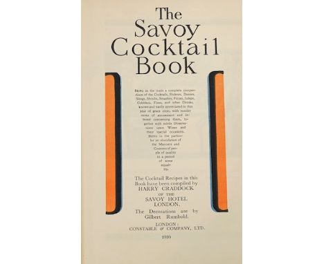 ° ° Craddock, Harry - The Savoy Cocktail Book. first edition. coloured illus. and decorations throughout (by Gilbert Rumbold)