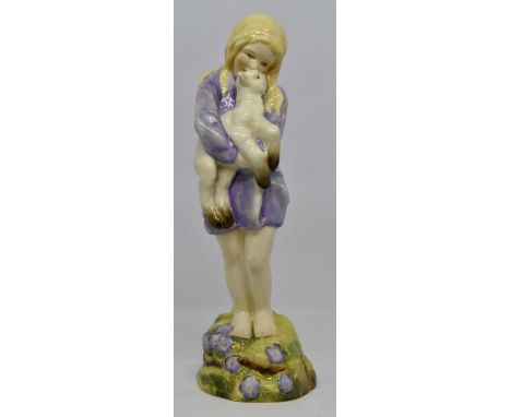 Royal Worcester figurine of Spring girl with Lambs, modelled by FG Doughty, approx height 22 cms