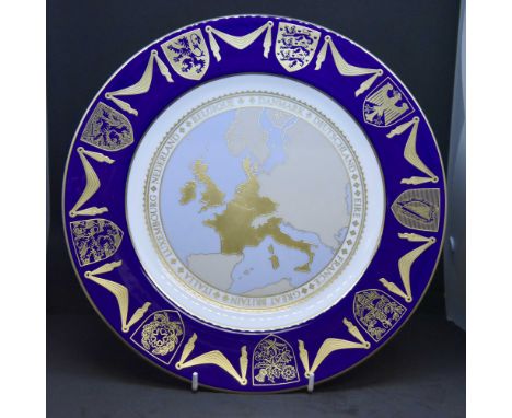 Spode Commemorative plate to commemorate Britains entry into the Common Market, 1973, number 1303 of 5000