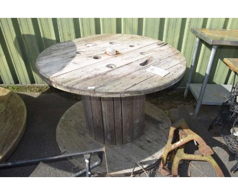 Large wooden cable reel 