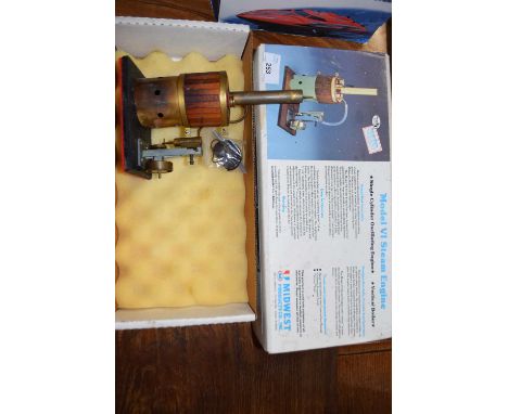 Boxed model steam engine