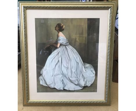 Large gilt framed print 'The Sound of Music' initials to corner J P L 1969. 60cm h x 50cm w in gilt frame 85cm h x 75cm w.