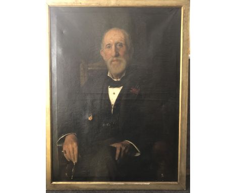  Fred Elwell portrait of Frederick George Hobson, ex mayor and Alderman of Beverley. 86 x 63cms..Condition ReportSlightly a/f