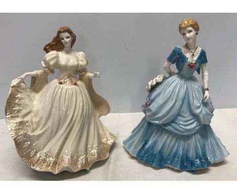 A pair of Royal Worcester figurines Glittering Occasions, Viennese Waltz, 23cms h and Night at the Opera. 23cms h.Condition R
