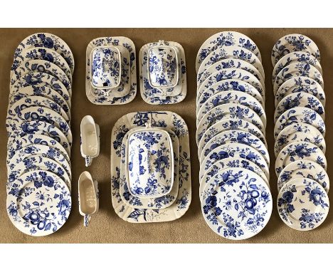 A collection of late Wedgwood Fruits H&amp;K C1890, Hollinshead &amp; Kirkham Ltd to include 12 large plates, 26.5cms, 12 med