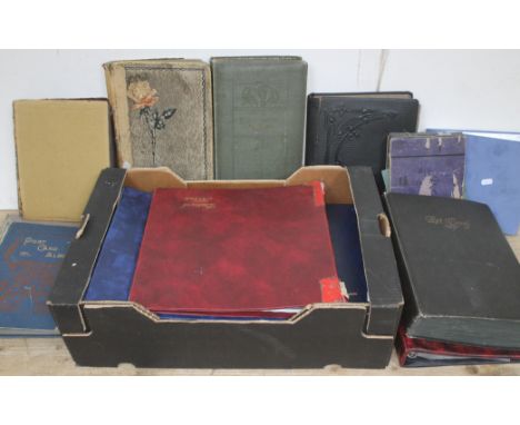 16 postcard albums, various subject matter, mainly early 20th century, some later.  