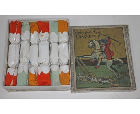 A box of unused vintage Ride a Cock Horse Crackers.  