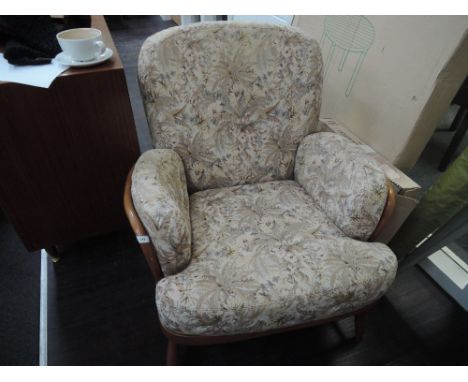 An Ercol cottage style chair having spindle frame