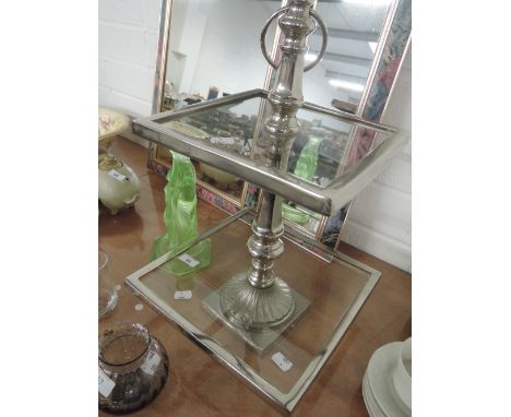 A Culinary Concepts London display stand and art glass candlestick